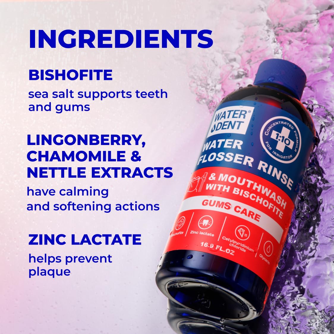 Water DENT – emballage produit pomme menthe.