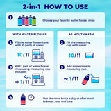 Water DENT – usage recommandé avec irrigateur dentaire.
