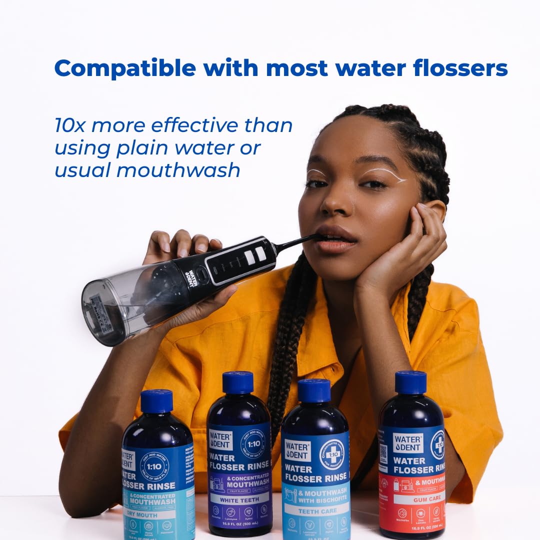 Water DENT – utilisation quotidienne avec irrigateur dentaire.
