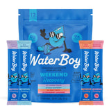Waterboy Weekend Recovery, emballage d'échantillons prêt à tester l'hydratation.