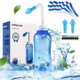 Waterpulse Neti Pot bouteille rinçage nasal avec flux maîtrisé pour adultes et enfants