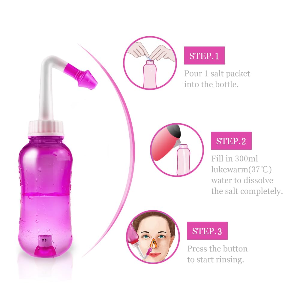 Waterpulse Neti Pot design professionnel améliorant l’expérience de rinçage nasal.