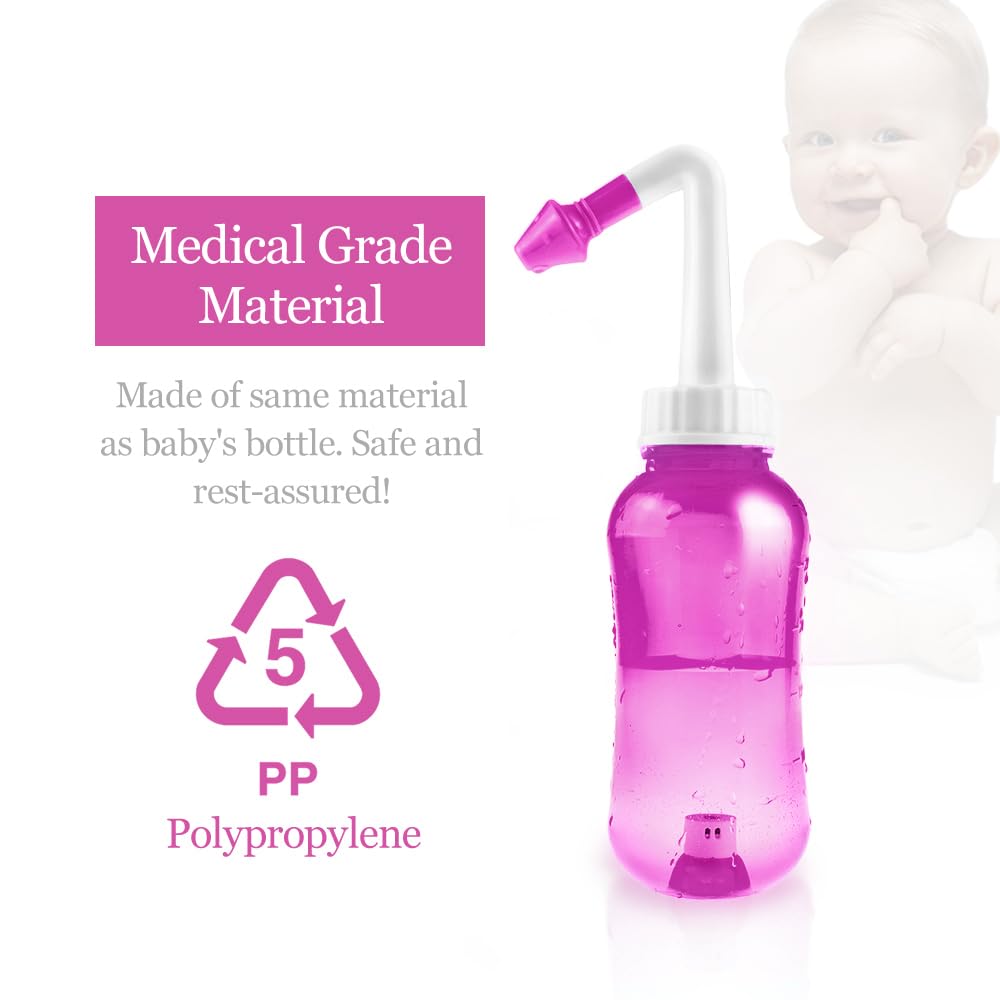 Waterpulse Neti Pot flux eau transparent, niveau d'eau facilement vérifiable.