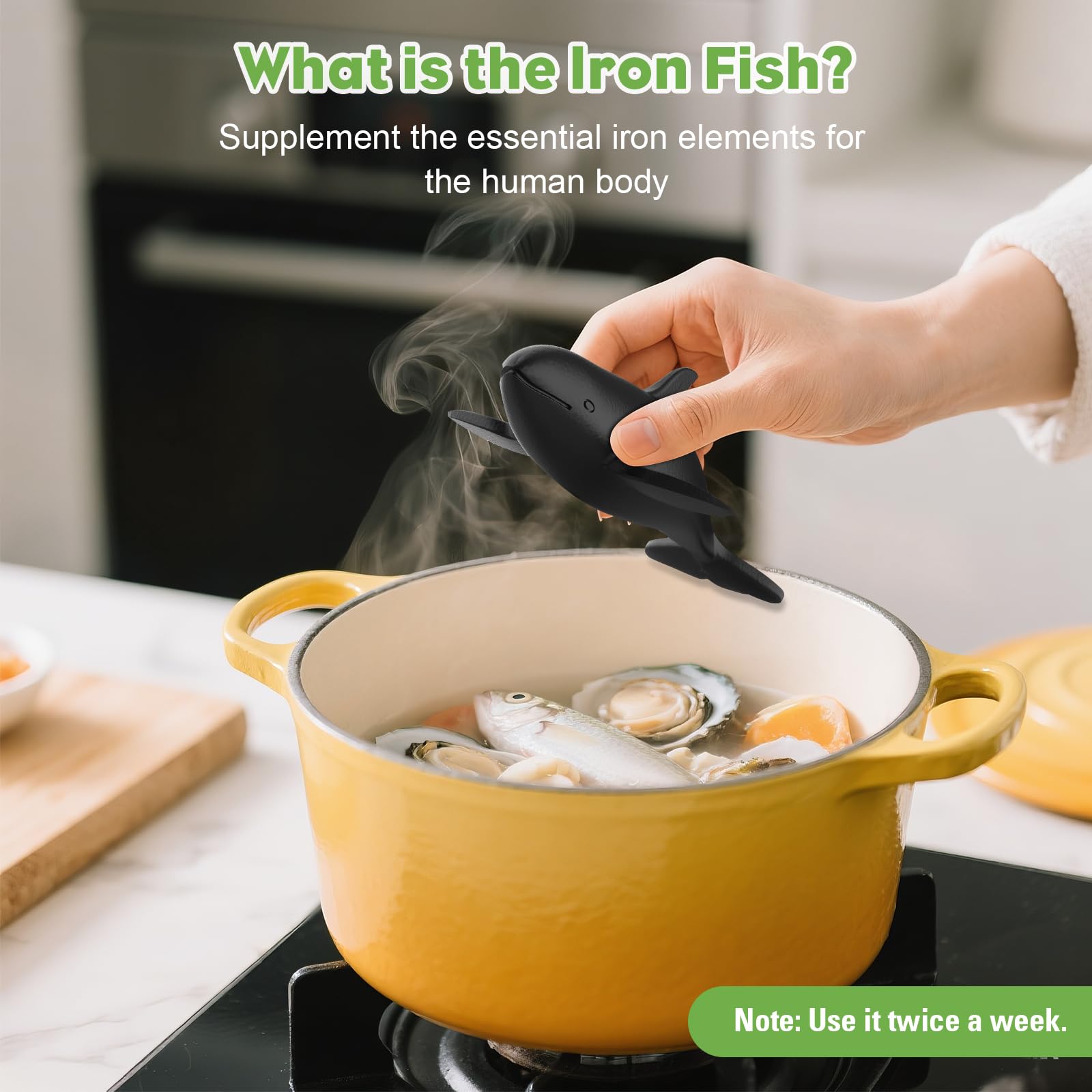 Watstion fer noir, cuisson citron, libération efficace lors d'infusions avec citron.