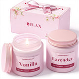 Bougie Waxcanpy parfum lavande et vanille pour une ambiance relaxante.