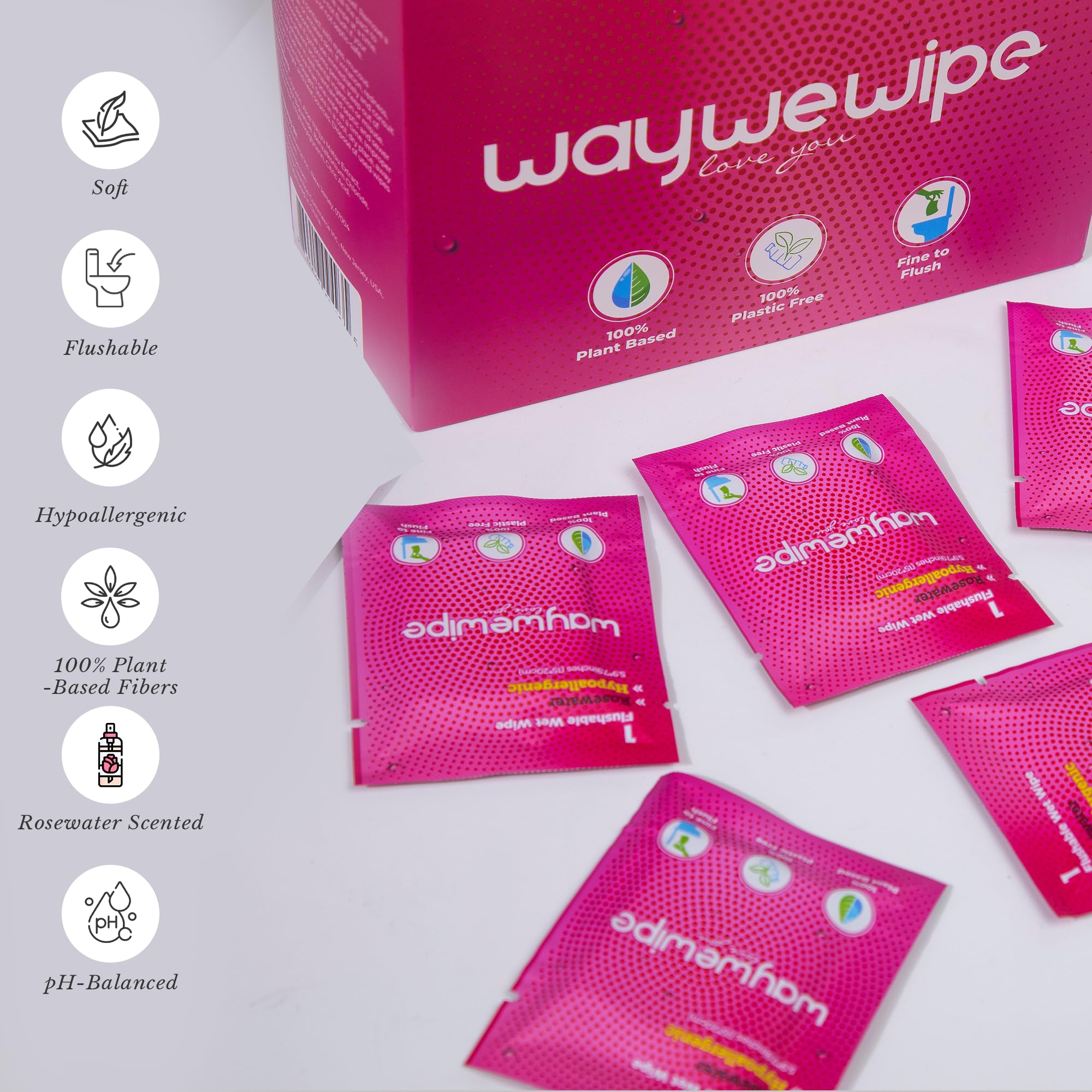 WayWeWipe lingettes individuellement emballées: pratique nomade et hygiène rapide.