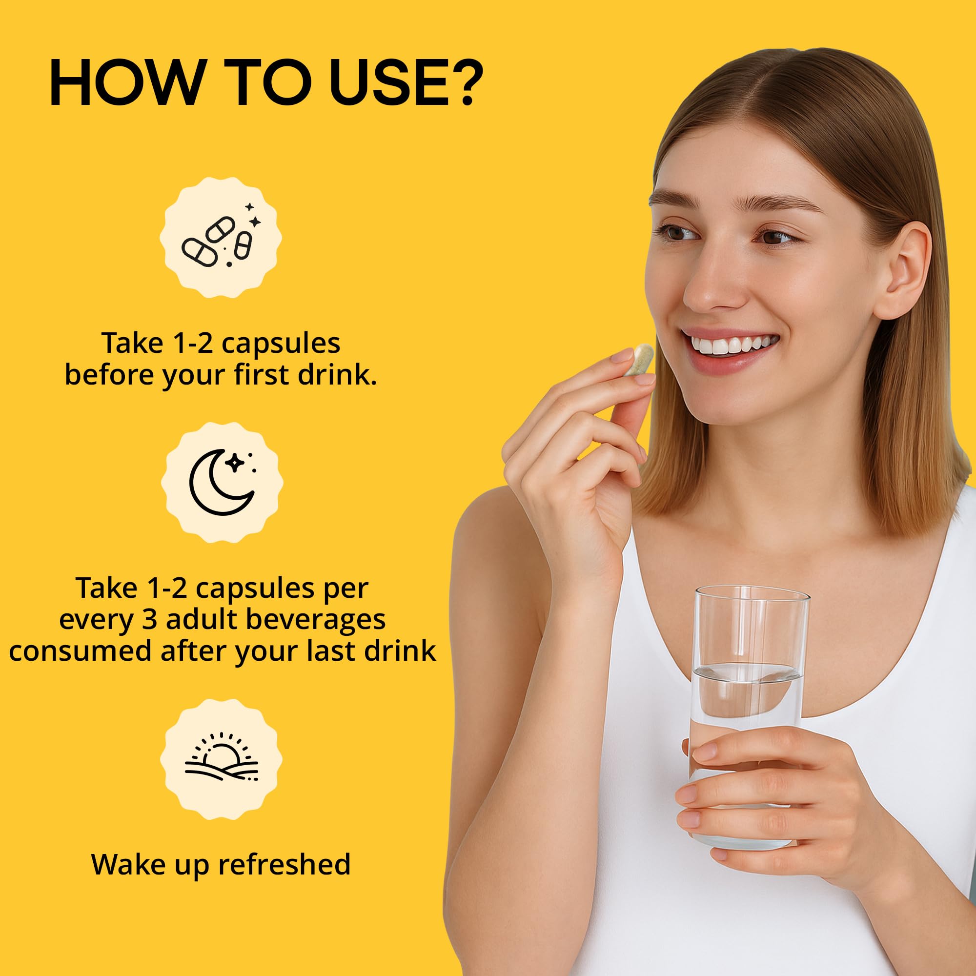 Bouteille WELESSENTIALS DHM NAC avec verre d'eau pour la prise