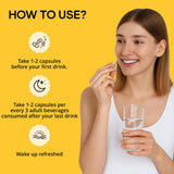 Bouteille WELESSENTIALS DHM NAC avec verre d'eau pour la prise