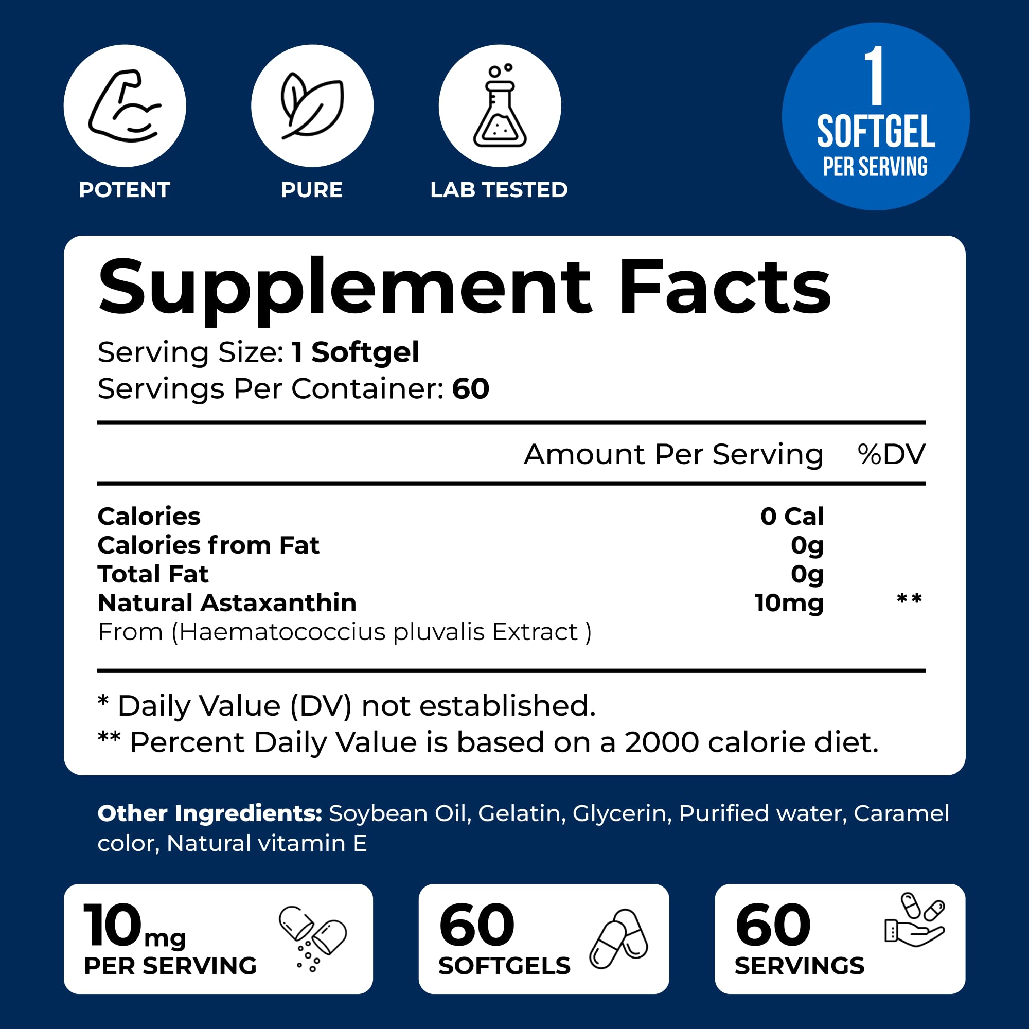 We Like Vitamins Astaxanthine 10 mg, gélules molles faciles à avaler au quotidien