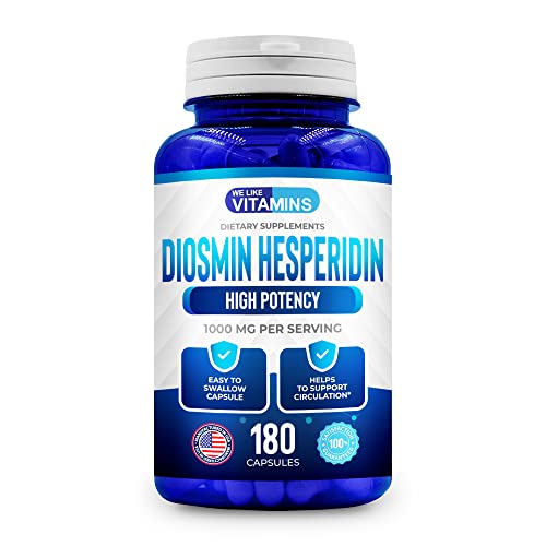 Étiquette produit Diosmin Hesperidin 1000 mg, présentation claire et choix quotidien.