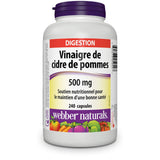Webber Naturals Vinaigre de cidre capsules – boîte compacte adaptée aux voyages.
