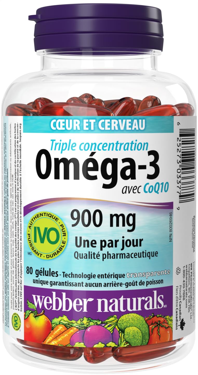 Webber Naturals capsules Omega-3 EPA-DHA faciles à intégrer dans la routine