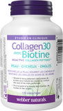 Tablettes blanches Webber Naturals Collagen30 faciles à prendre au quotidien.