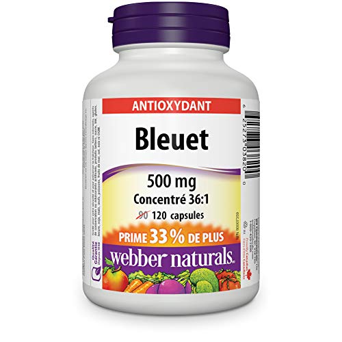 Webber Naturals Bleuet 36:1 – étiquette claire et lisible