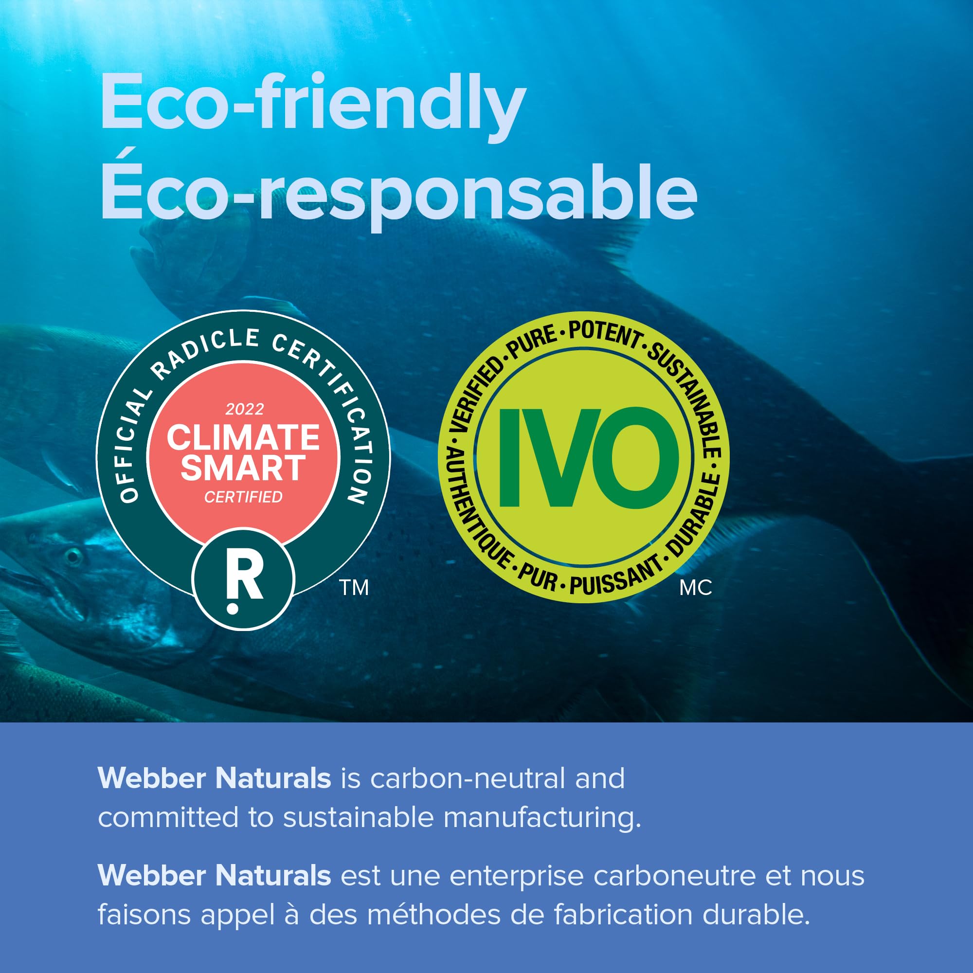 Webber Naturals étiquette Omega-3 affichant EPA et DHA
