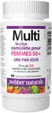 Webber Naturals femmes 50+ multi – capsules : prise simple et pratique.