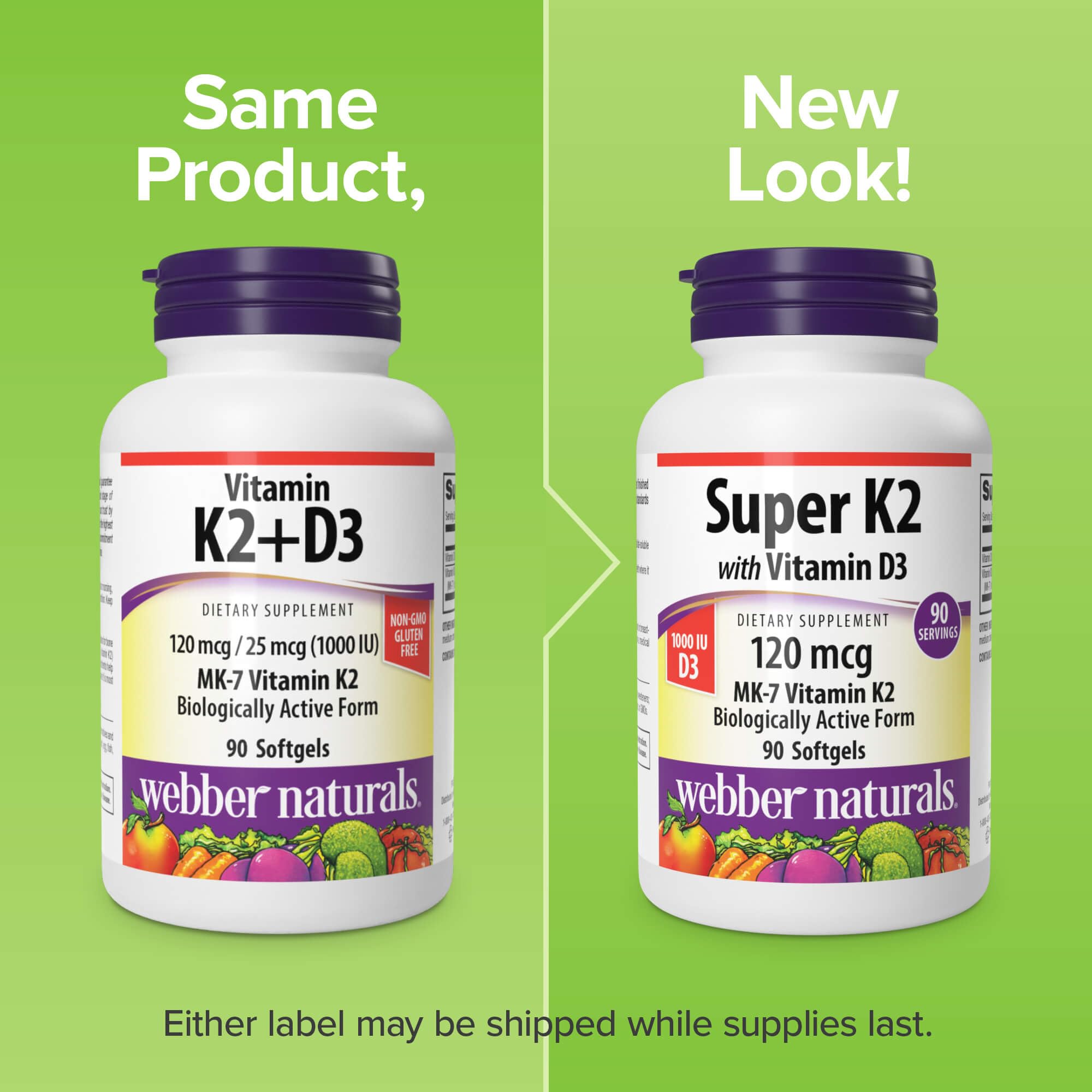 Webber Naturals K2 MK7 - Logo qualité 1948 rappelant l'engagement de la marque.