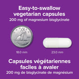 Webber Naturals Magnésium Bisglycinate 200 mg capsules, formation tissulaire et métabolisme.