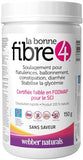Webber Naturals Fibre4 poudre-dissoluble se mélange dans une boisson