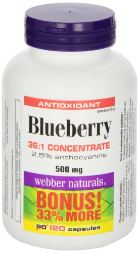 Webber Naturals Etiquette Bleuet – informations claires sur le dosage