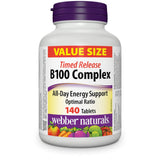 Webber Naturals Vitamine B100 Complex libération prolongée en bouteille