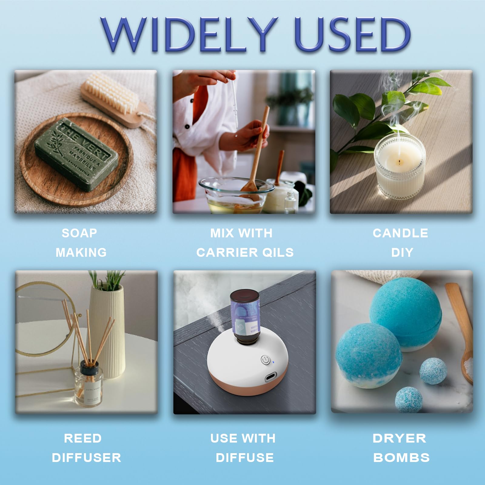 Wecona huiles essentielles diffuseur, parfum frais pour maison et air intérieur.