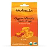 Pastilles au miel Manuka de Wedderspoon dans une boîte, idéal pour le réconfort.