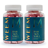 WEEM Gommes en bouteille, soutien cheveux et ongles grâce à des nutriments.