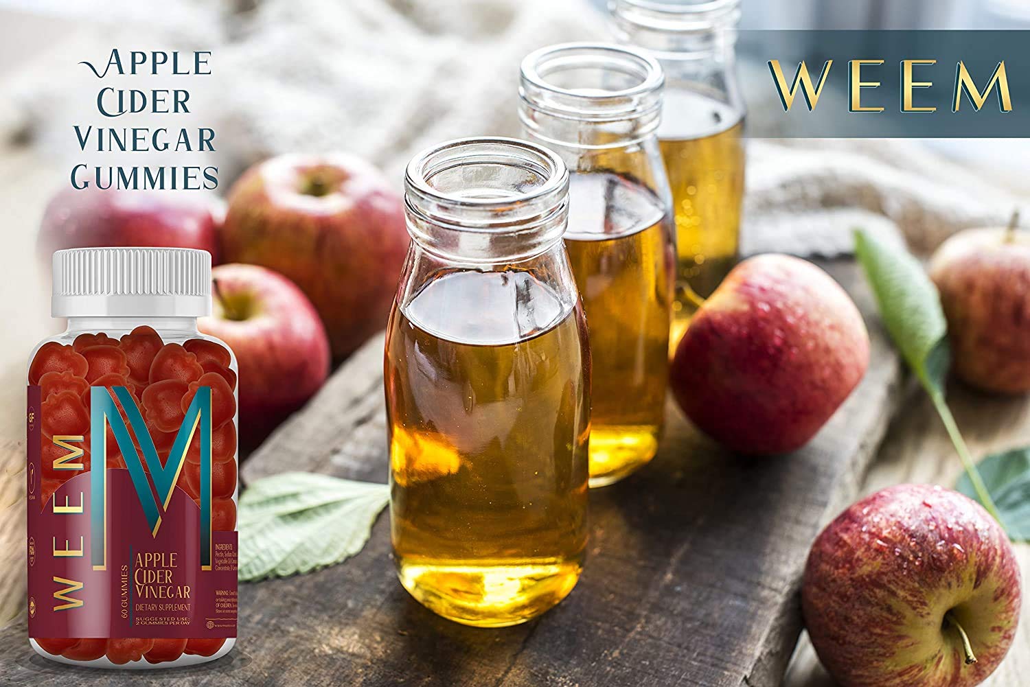 Gommes WEEM grenade, mélange fruité pour un apport nutritionnel naturel.