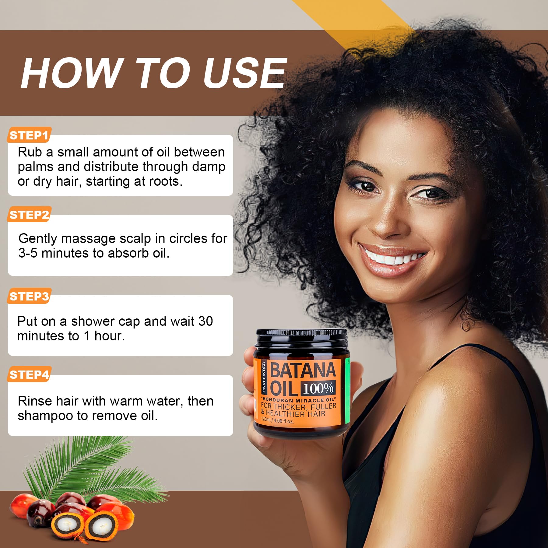WEEMOTD Batana brillance naturelle et douceur des fibres.