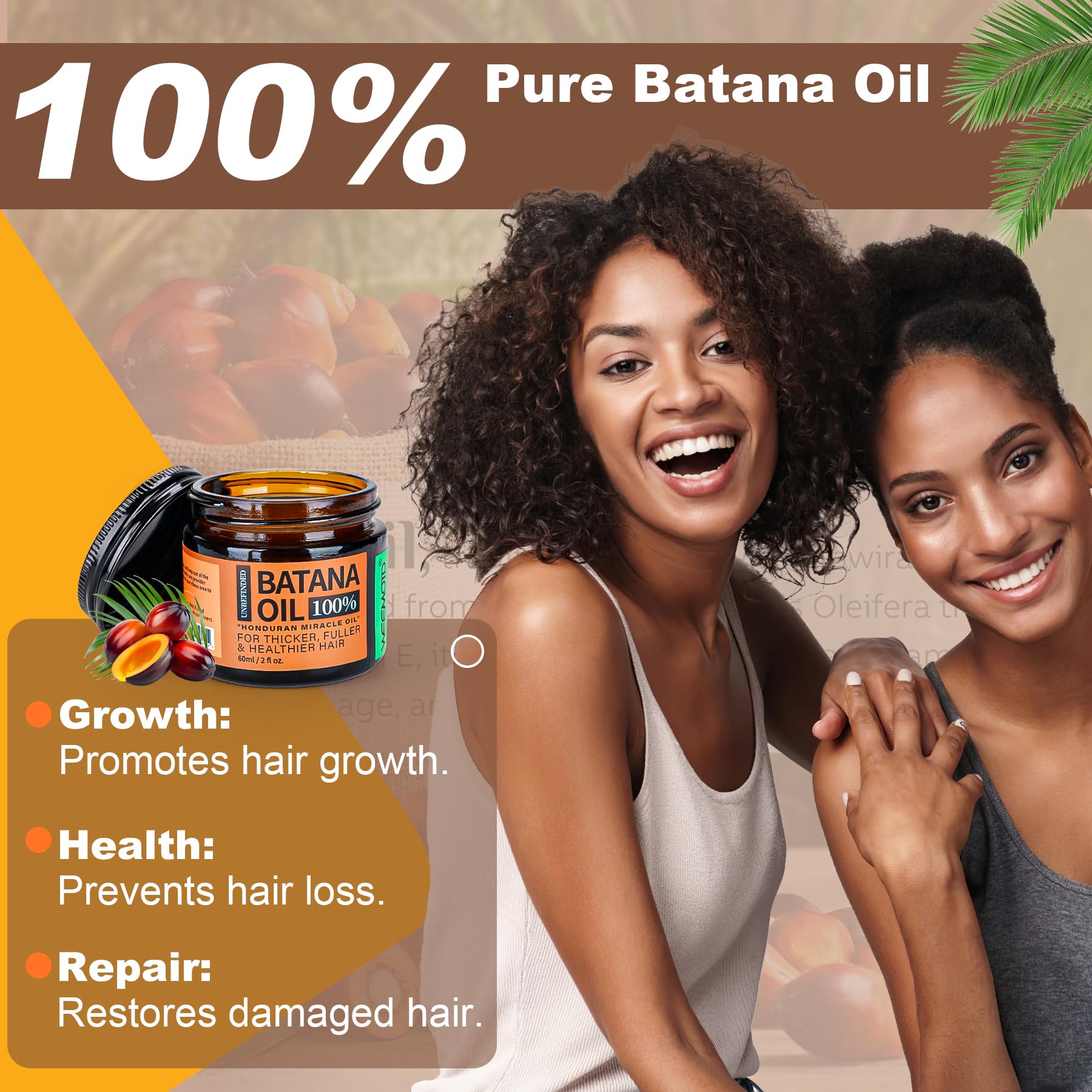WEEMOTD Batana: masque capillaire non raffiné pour revitaliser les longueurs.