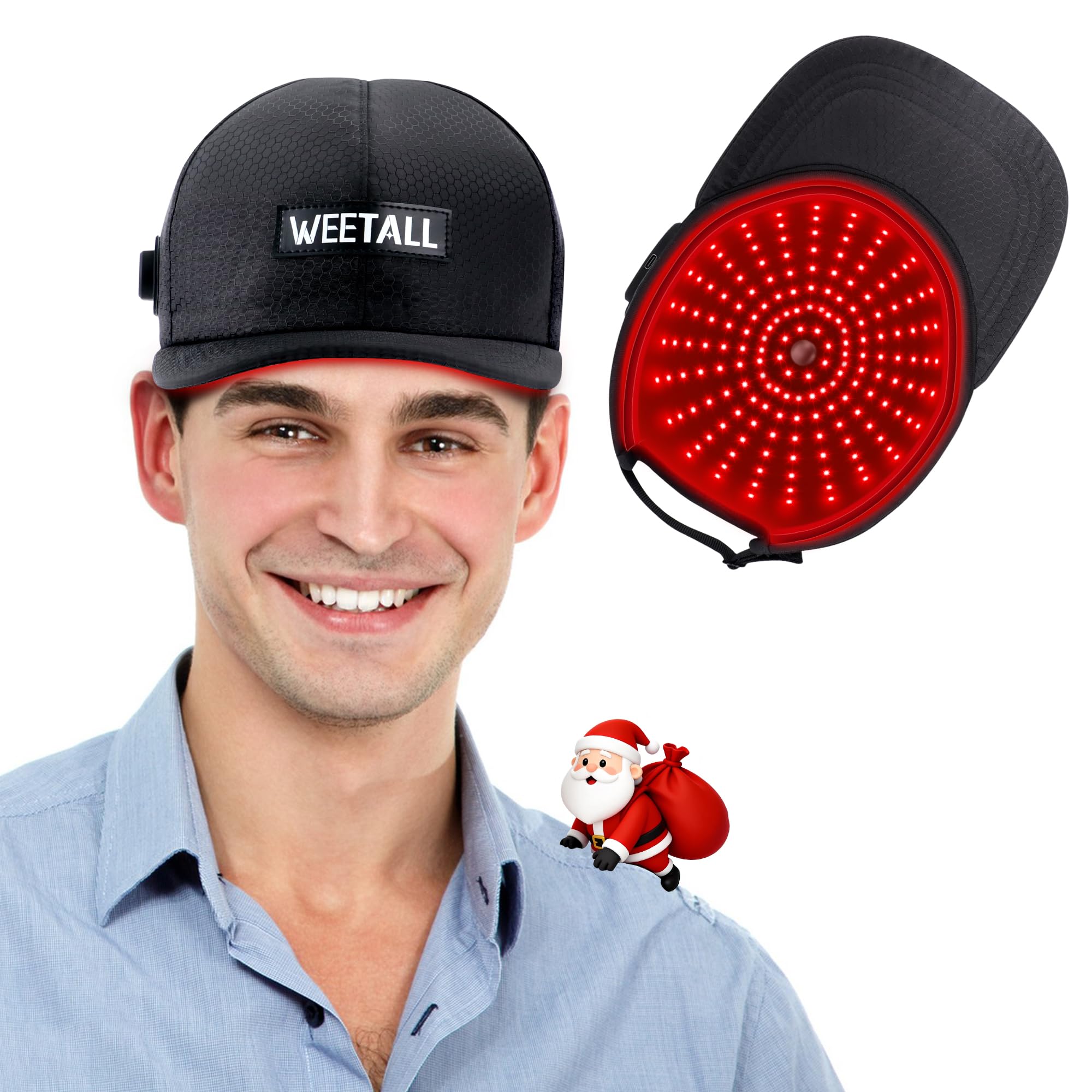  WEETALL Casque lumière rouge-cheveux, séance à domicile revitalisante.