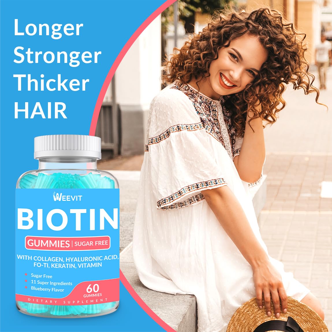 Weevit Biotine et Collagène pour ongles plus forts et résilients.