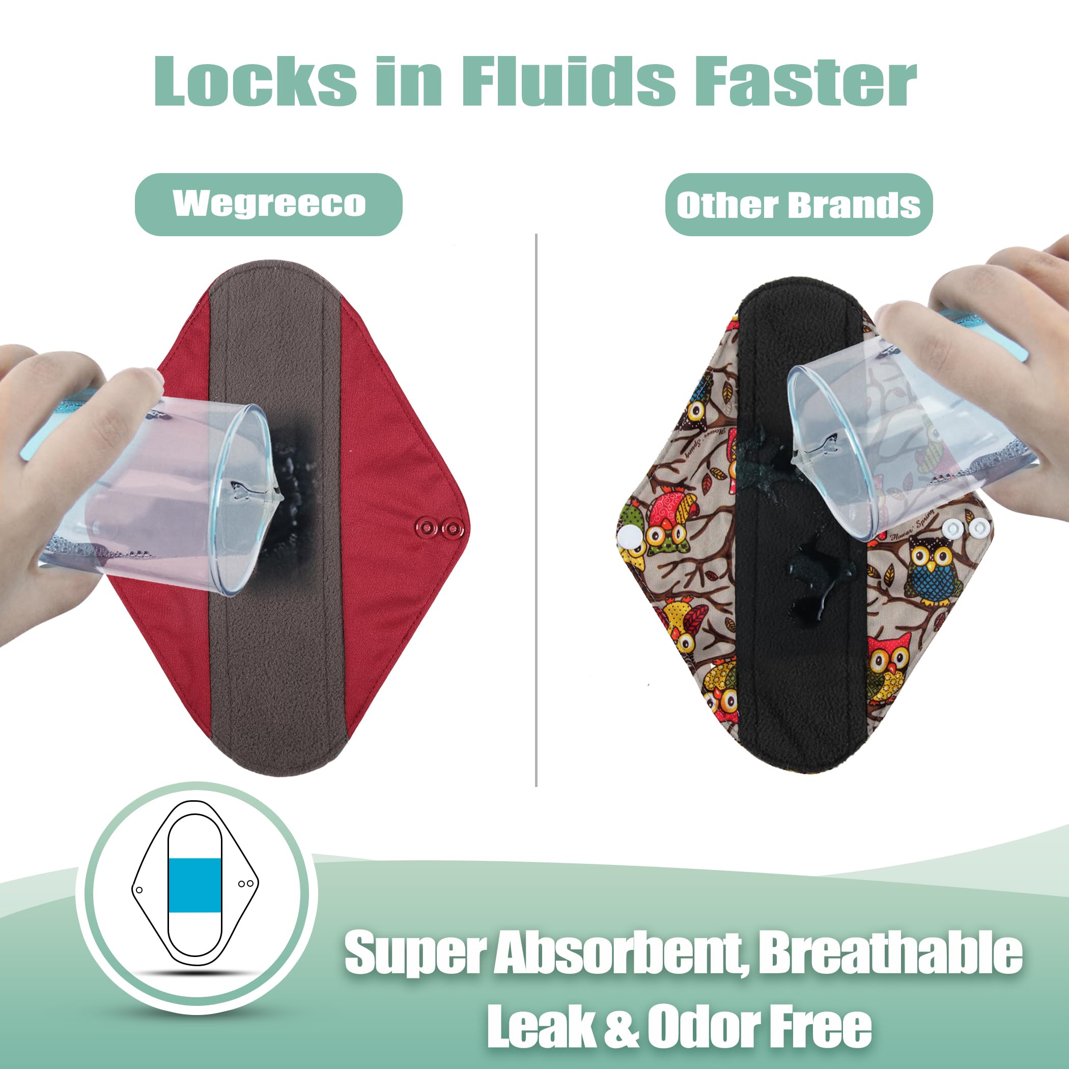 Double boutons pression Wegreeco pour fixation solide et sécurisée.