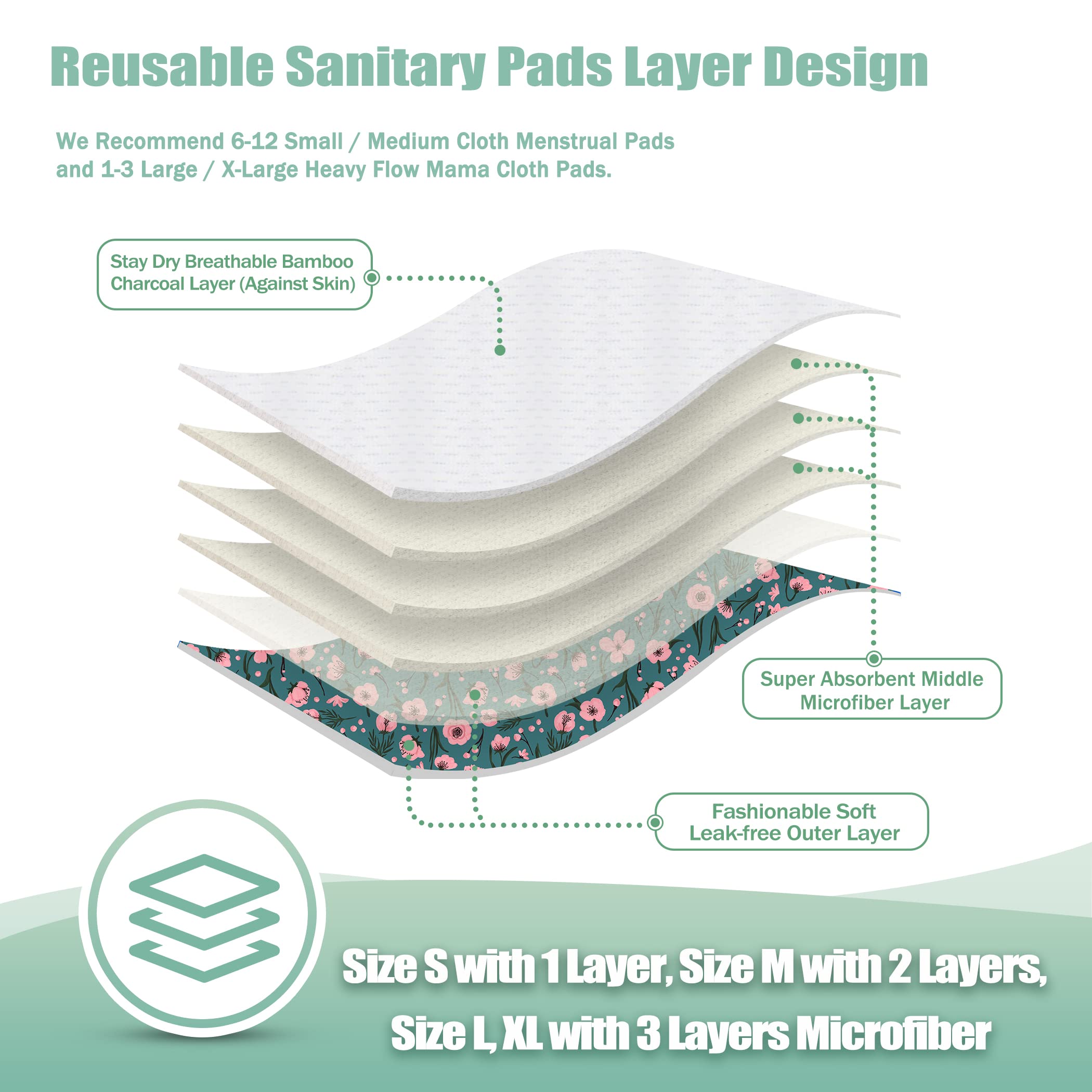 Wegreeco couches intérieures charbon absorbantes pour douceur et absorption fiables.