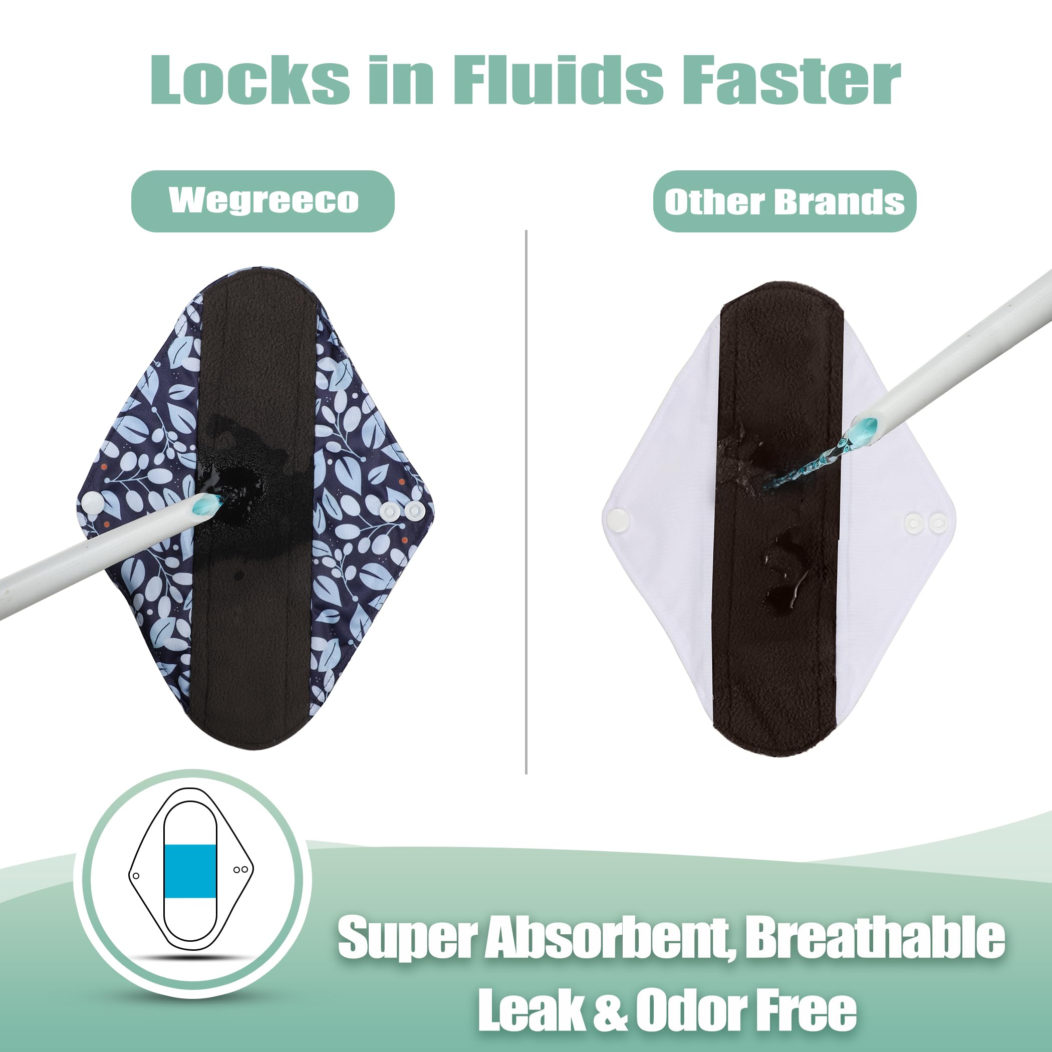 Wegreeco deux attaches snaps – fixation sécurisée autour des sous-vêtements.