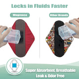 Wegreeco protection intime avec noyau charbon, surface sèche pour sensation agréable