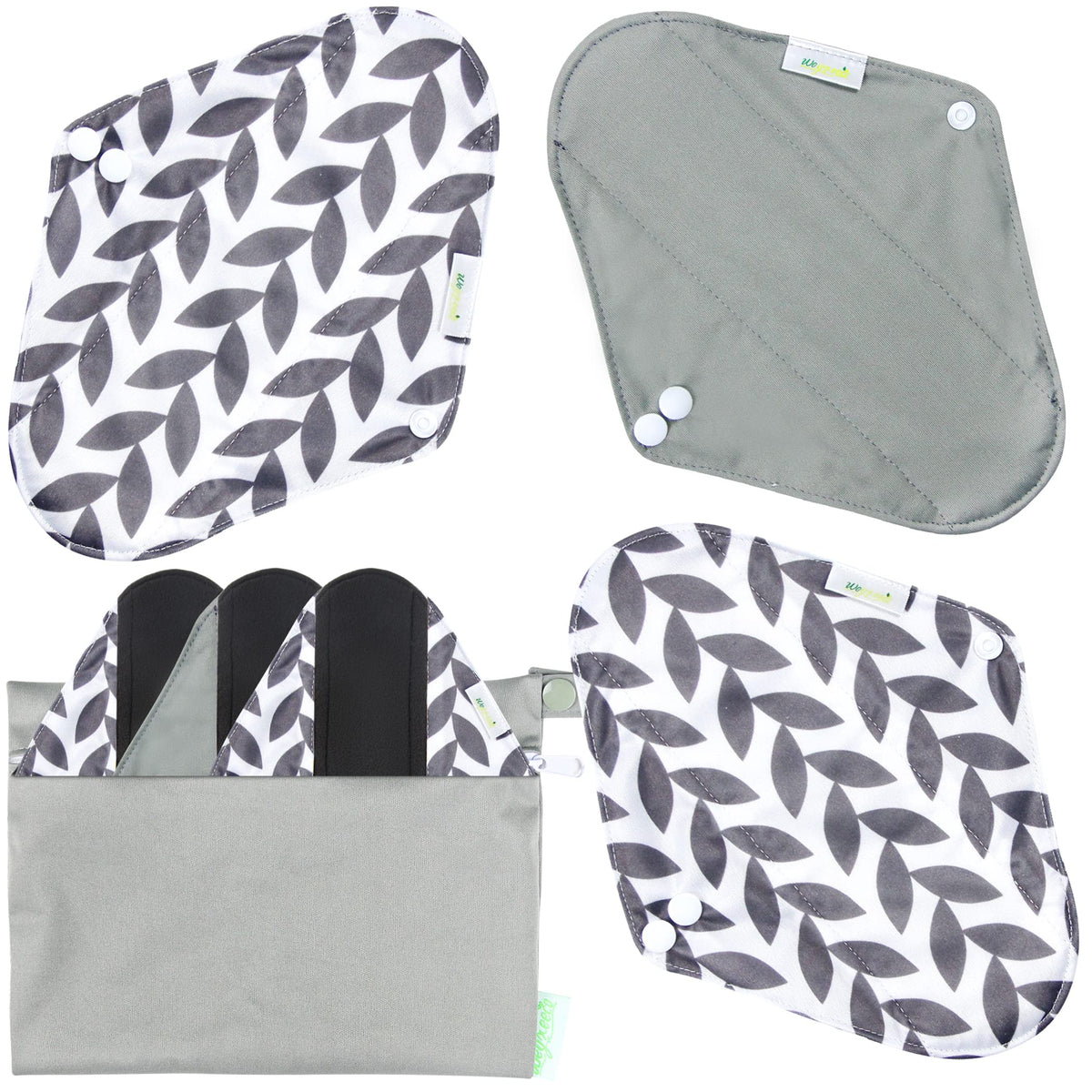 Wegreeco serviettes menstruelles réutilisables: ensemble pack 6 pour une protection durable et économique.