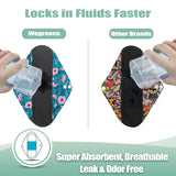 Wegreeco serviettes menstruelles rose - design à deux attaches pour une fixation sûre.