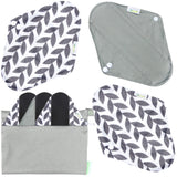 Wegreeco serviettes réutilisables en lot de 6, absorption fiable pour journée et nuit.