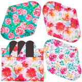 Wegreeco serviettes en tissu pack 6, réutilisables et durables pour la routine menstruelle.