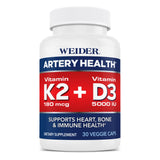 Bouteille Weider Artery Health vegan, présentation pratique pour suivre vos compléments.