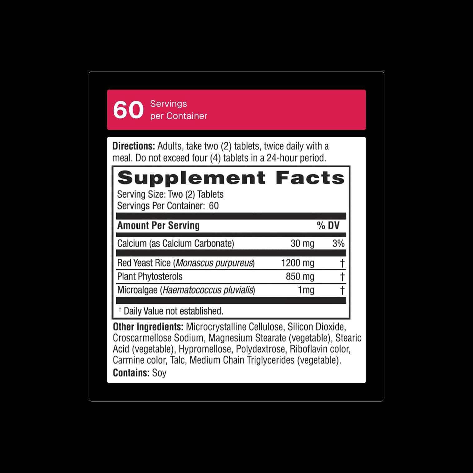 Capsules sans gluten et sans lactose Weider levure de riz rouge plus.
