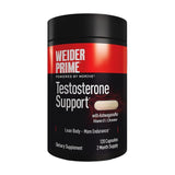 Weider Prime Testosterone Support, bouteille: énergie soutenue et équilibre potentiel.