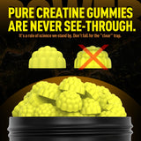 Étiquette lisible Wekannufod Créatine Monohydrate Gummies pour choix rapide.