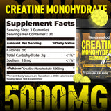 Goût fraise des gommes Wekannufod Créatine Monohydrate, plaisir neutre et agréable.