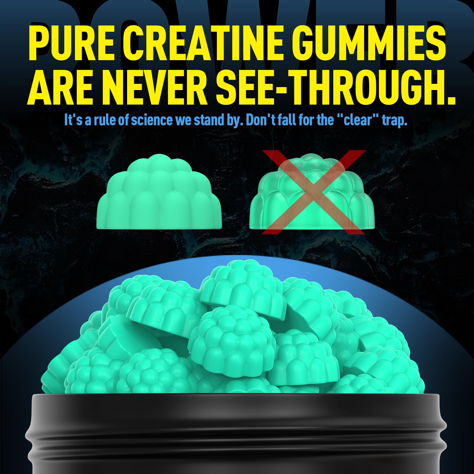Texture fondante des gommes Wekannufod, facile à mâcher et rapide à prendre