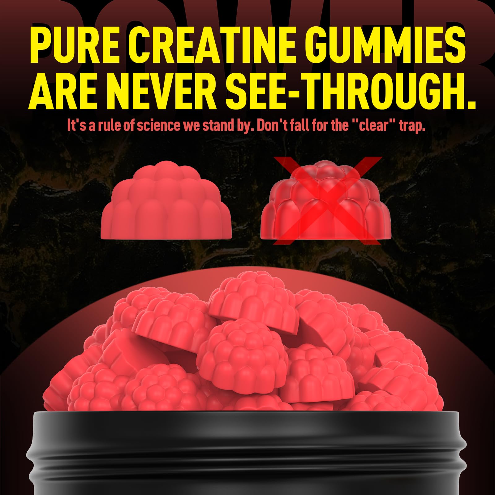 Gomme fraise sans sucre Wekannufod, plaisir léger pour l’effort