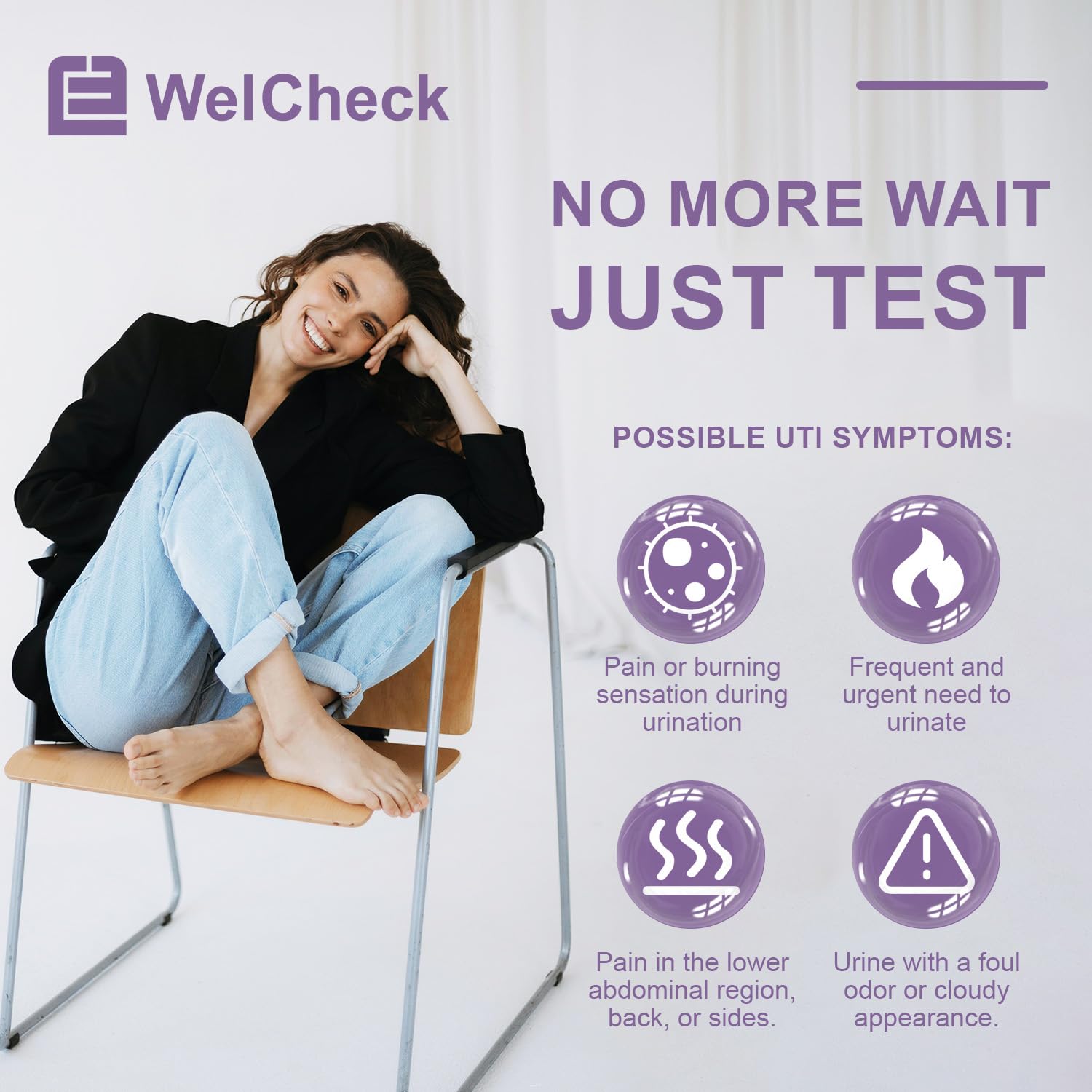 WelCheck UTI bandelettes_emballage hygiène, test propre et pratique