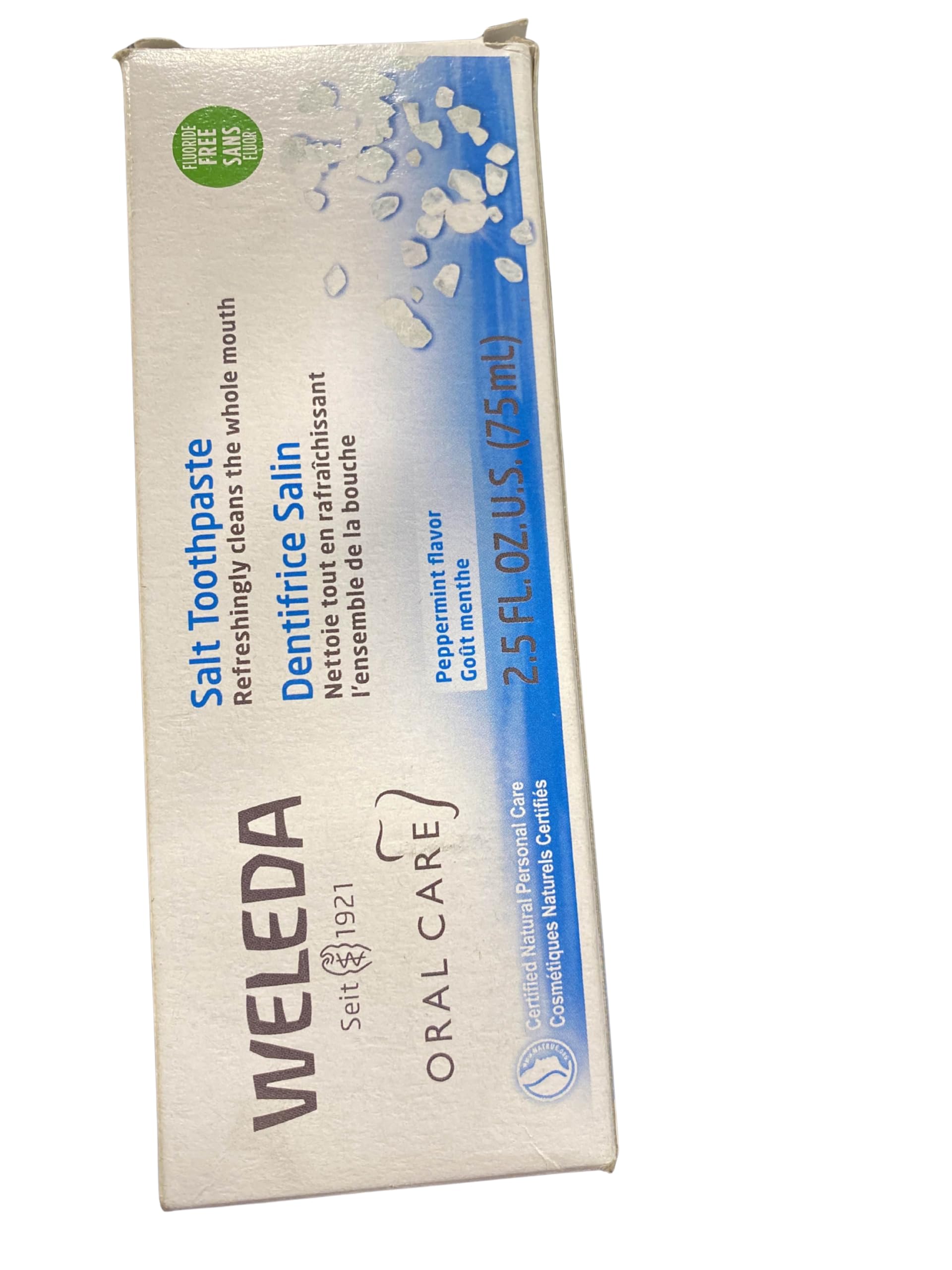 Dentifrice Weleda sans fluorures, choix plus naturel pour la routine.